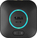 1Mii B06S Bluetooth 5.2 vastuv&otilde;tja, HiFi juhtmevaba audioadapter koduse stereos&uuml;steemi jaoks w/aptX HD ja madala latentsusega, helitugevuse reguleerimine autok&otilde;larile, v&otilde;imendi, 3,5 mm / RCA v&auml;ljunditega, suur vahemaa