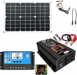 P&auml;ikeseenergia komplekt - kompaktne taastuv ehitus, keskkonnas&otilde;bralik energialahendus - aku varus&uuml;steem, inverteri laadija Combo Pack, Solar System Farm Mobile Solarr System