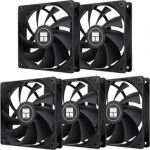 TL-C12C X5 120mm CPU PWM ventilaator, 1550RPM vaikne jahutus, must protsessoriventilaator 5-st paketist, saab &uuml;hendada korpuse/ CPU jahutajaga