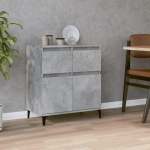 FIRBNUS 60 x 35 x 70 cm Anrichte Wohnzimmer Grau Beton aus Sperrholz Schrank Eingangshalle Anrichte Wohnzimmer Schrank Mehrzweckschrank Eingangshalle Schrank Innen minimalistisches Design