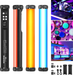Soonpho 2 RGB Light Tube Stick LED Light Stick Studio 4000 mAh akuga, CRI 97+, 2500 K-8500K, reguleeritav heledus, 21 efekti TikTok, YouTube jaoks.