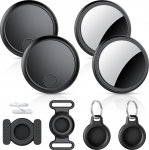 Air Tracker Smart Tag 4 Pack, Schl&uuml;sselfinder Kompatibel mit Apple Wo ist? APP (Nur iOS), Bluetooth Key Finder f&uuml;r Gep&auml;ck/Taschen/Brieftasche, IP68 Wasserdicht, Austauschbarer Akku