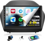 CAMECHO 2+64G Android 13 Sat Nav Car Radio Hyundai IX35 2010-2015 jaoks koos tagantvaate kaameraga, 10-tolline HD puuteekraan RDS FM raadio Bluetooth GPS WiFi Wireless Carplay Android auto peeglilink EQ