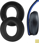 3. p&otilde;lvkonna Sony PS4 / PS3 / PSV juhtmevaba Bluetooth kuldne k&otilde;rvaklappide asendusosa / k&otilde;rvapadi / k&otilde;rvaklapid / k&otilde;rvakatted / k&otilde;rvaklappide remonditarvikud (must)