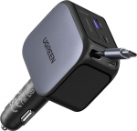 UGREEN Nexode 145 W sigaretis&uuml;&uuml;taja USB C pikendatav autolaadija 100 W integreeritud pikendatav kaabel 4-in-1 auto tarvikud Kiirlaadimine auto 12 V iPhone 17/MacBook/iPad/Galaxy S25/GPS jaoks