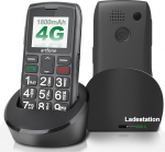 artfone 4G Senior mobiiltelefon ilma lepinguta | Suur nupuga mobiiltelefon koos laadimisjaamaga | Lihtne pension&auml;ride mobiiltelefon SOS h&auml;daabik&otilde;nede nupuga | Nano SIM, Volte, USB-C, T9 Predictive