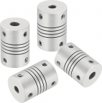 hankekaart Flexible Kupplungen, 4 mm kuni 5 mm, Gelenkverbinder aus Aluminiumlegierung, flexible Wellenkupplungen, Motorkupplung f&uuml;r 3D-Drucker, CNC-Maschine, Motorf&uuml;hrung, DIY-Encoder D16 x L 23 mm