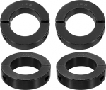 QUARKZMAN 4 St&uuml;ck Doppelte Geteilte Wellenkragen F&uuml;r 1-11/16" Welle Zweiteilige Klemmkragen 2-3/4" Au&szlig;endurchmesser 11/16" Breite Schwarz Oxidiert Stahl Klemmkragen Set Schrauben Stil