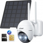ieGeek 4G LTE Surveillance Camera with SIM Card and 64GB Memory Card, 355&deg;/120&deg; PTZ Wireless Surveillance Camera, 10000mAh Battery, PIR Detection, 2-Way Audio, IP66