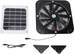 QANYEGN Solar Powered Dual Fans Kit, 100W Solar Panel with 13.5inch Fan, Solar Panel Cooling Ventilation Fan for Dog Chicken House Greenhouse