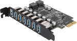 Annadue 7-portiline PCI-E USB3.2, PCI Express USB 3.2 Front Expansion Card, Internal USB3 Hub Converter for Desktop PC Host Support for Windows XP/7/8/10/11/for Linux