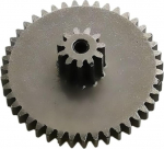 Hammasratas hammasratas hammasmootori k&auml;igukast 43112B 0,6 m V&auml;lisl&auml;bim&otilde;&otilde;t = 27 mm Hammasratas 43 hammast + 11 hammast augu 2 mm metallist reduktsioonihoob hammasratas