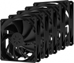 upHere NK12BK3-5 3-PIN 120 mm korpuseventilaator PC &auml;&auml;rmiselt vaikne 5 tk must pakett