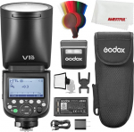 Godox V1PRO-N V1N Pro V1 Pro N TTL &uuml;marpea kaamerasalam Nikonile, 76Ws HSS 1/8000s, sisseehitatud liitiumaku, LED-modelleerimislamp, uuenduslik v&auml;line v&auml;lklamp SU-1