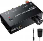 PROZOR eelv&otilde;imendi plaadim&auml;ngijale Audiophile M/M Phono eelv&otilde;imendi koos taseme reguleerimise RCA sisend- ja v&auml;ljundliideseid sisaldab 12 V 1 A toiteadapterit Mustanahaline