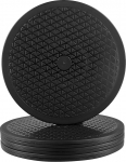 SINJEUN Lazy Susan 12" 360&deg; p&ouml;&ouml;rlev monitori alus taimede mudelitele, k&auml;sit&ouml;&ouml;, must (4 tk)