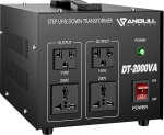 Anbull DT- 2000 W pingemuundur toroidaals&uuml;damikuga trafo, pingemuundur 110 V kuni 230 V, astmeline muundur, 50-60 Hz