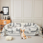 ROOMLIFE Diivan Slipcover, asteekide diivanikate 3 padjale diivanile diivanile &scaron;enill praktiline diivanikatte tekk kahele istekohale koertele diivanikaitsja halli 71 x 140 tolline