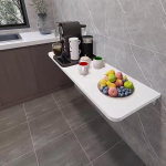 Schwebender Klapptisch f&uuml;r K&uuml;che, Wohnzimmer, Laptop-Schreibtisch mit Metallst&uuml;tze, platzsparender Arbeitsplatz (L x B)