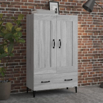 puraday Highboard elutuba Sideboard Hall Sonoma 70 x 31 x 115 cm puitmaterjalist arhiveerimiskapp hoiukapp kodukapp mitmeotstarbeline kapp s&ouml;&ouml;gitoa jaoks Vintage k&ouml;&ouml;gikapp
