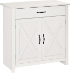 HOMCOM elutoa riiul, hoium&ouml;&ouml;bel sahtlitega, 2 riiuliga ja reguleeritava riiuliga, s&ouml;&ouml;gitoa ja k&ouml;&ouml;gi riiul, 80 x 39,7 x 80 cm, valge