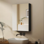 Peegelkapp 50 x 70 x 12,5 cm Ristk&uuml;likukujuline vannitoakapp, metallist vannitoakapp, meditsiinikapp, peegelkapp vannituppa, magamistuppa, k&uuml;laliste tualettruumi, elutuppa