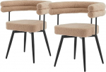 ML-Design P&ouml;&ouml;rlevad s&ouml;&ouml;gitoa toolid, 2 teddy kangast pruunid, elutoa toolid k&auml;te ja seljatugedega, 360&deg; p&ouml;&ouml;rlev tool, metallist jalgadega polsterdatud tool, Lounge tool, ergonoomiline k&ouml;&ouml;k