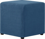 Stretch Stool Cover Ristk&uuml;likukujuline stool jalatoe kaitsev kate elastse alusega ruuduline elastaani jakardkangas (teksasinine)