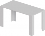 POKAR s&ouml;&ouml;gilaud, s&ouml;&ouml;gilaud, k&ouml;&ouml;gilaud, laud 2,5 cm lauaplaadiga, valge, 120 x 60 x 75 cm