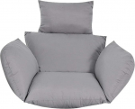 Kaibrite Hanging Chair Cushion, Rocking Chair Cushion, Rattan Swing Seat Cushion for Indoor and Outdoor Patio, Yard, Garden (Grey)