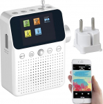 VR-Radio vannitoa raadio: 2-in-1 pistikupesa raadio DAB+, Bluetooth, liikumisandur, aku, 8 W (raadio koos liikumisanduriga, vannitoas, WC-s jne.)