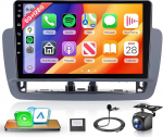 8 Core 6G + 128G Androidi autoraadio Seat Ibiza 6j 2012-2015 traadita Carplay Android auto GPS navigatsioon WiFi 360&deg; panoraam, 9-tolline puuteekraaniga raadio Bluetooth Mirror Link FM/RDS/DSP EQ/SWC