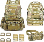 BODYGAD 60L s&otilde;jav&auml;eline seljakott, veekindel, must, 55 x 45 x 15 cm, Outdoor, Unisex, Zip, Softshell, raamitud seljakott