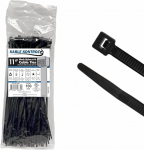 Nailonist kaablisidemed must UV, 50 lbs Test 11 tolli pikkune