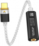 K&otilde;rvaklappide v&otilde;imendi DAC k&otilde;rvaklappide adapter Hi-Res Audio 32bit/384kHz 8-tuumaline vaskkaabel Plug and Play K&otilde;rge resolutsiooniga 3,5 k&otilde;rvaklappide v&otilde;imendi, mis &uuml;hildub iPhone'iga/Samsung/MacBookiga