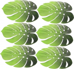 LIFKOME 6 St&uuml;ck Monstera Tischsets Aus Eva Material Hitzebest&auml;ndig rutschfest F&uuml;r Party Und K&uuml;chentisch Dekoration Mit Schnelltrocknendem Untersetzer Blatt Design