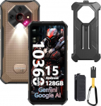 Ulefone Armor X16 v&auml;ljas mobiiltelefon Android 15, 12GB + 128GB/SD-2TB 10360mAh, IP68/IP69K v&auml;ljas nutitelefon, 6.56 tolli 48MP + 20MP taskulambiga, Octa-Dome disain/5GHz Wi-Fi/3 kaardipesa/NFC/OTG