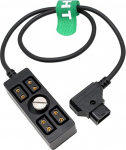 HangTon D-Tap Power Splitter Hub 1/4"-20 Screw, P-TAP Male to Female 1 to 4 Port Adapter for V-Mount Gold Mount Battery Anton Bauer IDX Sony, 50 cm