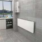 Klapptisch f&uuml;r K&uuml;che und Outdoor, Wand-Design mit abgerundeten Ecken, ideal f&uuml;r kleine R&auml;ume wie Balkon und Waschk&uuml;che