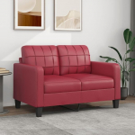 SECOLI 2-kohaline diivan elutuppa/magamistuppa/kontorisse/korterisse - 120 cm - veinipunane - kunstnahk