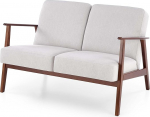 KRESTON ASENTO polsterdatud diivan, 2-kohaline riidest diivan, diivan, Lounge diivan, puit, minimalistlik sajandi keskpaiga moodne, hall