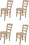 t m c s Tommychairs 4 toolist koosnev komplekt Cuore toolid k&ouml;&ouml;ki ja s&ouml;&ouml;gituppa, vastupidav struktuur poleeritud p&ouml;&ouml;gipuidust, t&ouml;&ouml;tlemata ja 100% naturaalne, iste poleeritud puidust