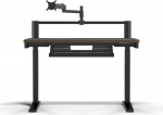 Corsair Platform:4 Elevate - 120 cm x 76 cm, reguleeritava k&otilde;rgusega, elektriline seisev arvuti kodukontori m&auml;ngulaud, USB-port, koos monitorivarrega - p&auml;hkelpuu tume v&auml;rvus