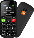 artfone mobiiltelefon eakatele, must