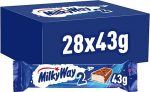 Milky Way &scaron;okolaaditahvlid | Piimakreem | 28 topelttahvlit karbis (28 x 43g)