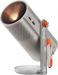 XGIMI MoGo 4 Laser mobiiltelefoni projektor akuga, 550 ISO luumenit, 360&deg; stendiga v&auml;liminiprojektor, 2,5 tundi taasesitust, Google TV ja Netflix, Harman Kardon heli, sisaldab 4 filtrit.
