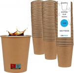 Enpack 500 pruuni pabertassi 200 ml j&otilde;upaberist - kohvitassid tee, kohvi, h&otilde;&otilde;gveini v&otilde;i muude jookide serveerimiseks - Coffee To Go Cups - Coffee To Go Cups