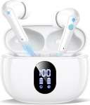 ZZU Bluetooth Kopfh&ouml;rer, Kopfh&ouml;rer Kabellos Bluetooth 5.4,2026 in Ear Kopfh&ouml;rer mit 4 ENC m&uuml;ravastase mikrofoniga, LED Anzeige & 48 Std Spielzeit, HiFi Tiefer Bass, Wasserdicht Sport Earbuds Wei&szlig;