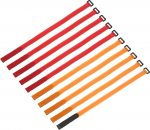 hankimise kaart korduvkasutatav aku Tie Down rihmad 2 x 20 tolli oranž / punane nailonist mitmeotstarbeline aku hoidev rihm Quadcopter FPV RC Drone paadi auto Pack of 10