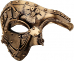 Ubauta Steampunk Metal Cyborg Veneetsia mask, kuldne maskeerimismask Halloweeni kost&uuml;&uuml;mipidu / Ooperifantoom / karnevaliball